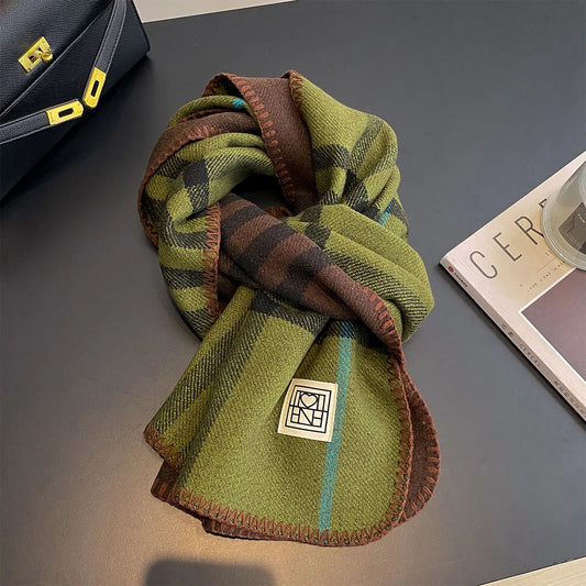 2024 Luxury Winter Plaid Scarf for Women