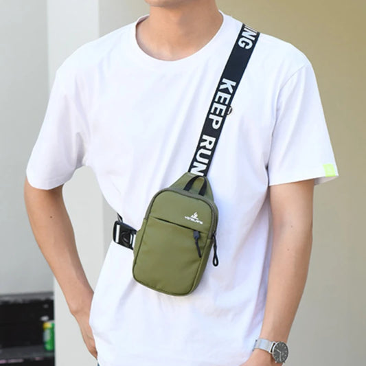 Compact unisex shoulder bag for phones, outdoor activities, and everyday use. Great as a gift or accessory.