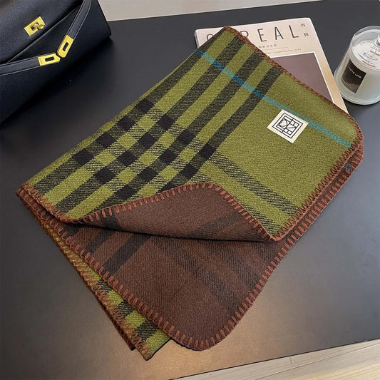 2024 Luxury Winter Plaid Scarf for Women