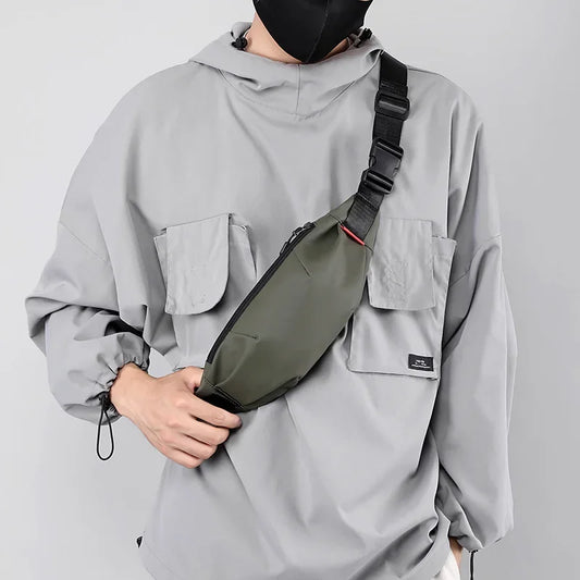Men's Waterproof Waist & Crossbody Bag for Travel and College