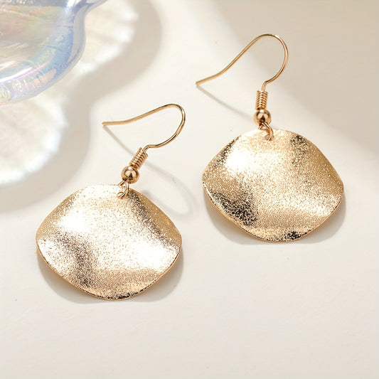Pair Of Women's Jewelry Special-shaped Coin Circle Drop Earrings Simple Fashion Women's Earrings