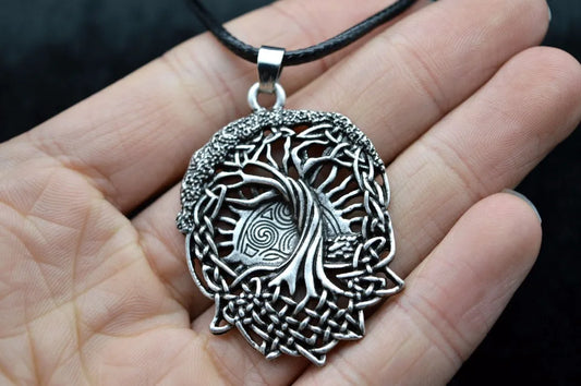 Tree of Life Necklace – Slavic Rod Symbol Pendant, Viking Amulet, Celtic World Tree for Pagan and Wicca jewelry.