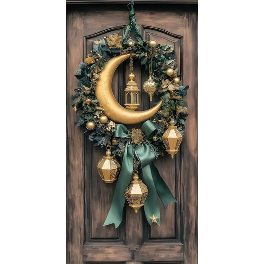 Eid Party Theme Background Ramadan Mubarak Decorations for Home Islamic Muslim Kareem Eid Al Adha Door Cover Prop Gift Poster