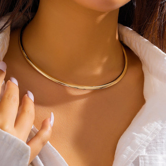 Vintage Metal Choker Necklace for Women